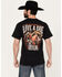 Image #1 - Cowboy Up Men's Live & Die by the Saddle Short Sleeve Graphic T-Shirt , Black, hi-res