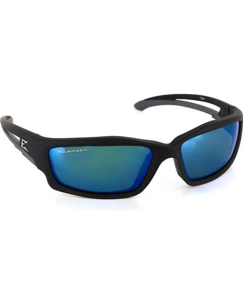 Edge Eyewear Men's Kazbek Polarized Aqua Precision Safety Sunglasses, Black, hi-res