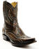 Image #1 - Corral Men's Inlay And Embroidered Short Western Boots - Snip Toe, Red, hi-res