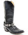 Almax Women's Studded Leather Boot Strap, Black, hi-res
