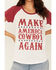 Image #3 - Blended Women's Make America Cowboy Again Short Sleeve Graphic Baseball Tee, White, hi-res