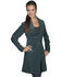 Scully Embroidered Boar Suede Long Coat, Teal, hi-res
