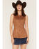 Image #2 - Originality Women's Faux Suede Vest Top, Taupe, hi-res