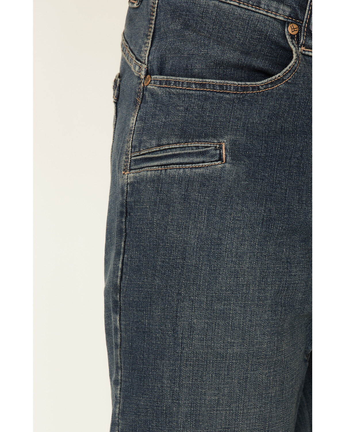 Image #4 - Hawx Men's Medium Wash Stretch Straight Work Jeans, Medium Blue, hi-res