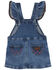 Image #2 - Wrangler Infant Girls' Phoebe Dark Wash Denim Skirtall, Dark Wash, hi-res