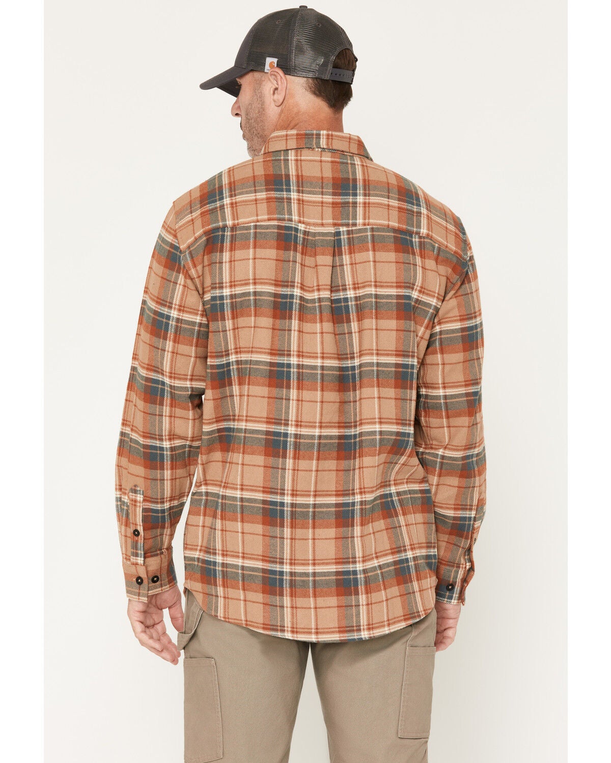 Image #4 - Thorogood Men's Plaid Print Heavyweight Long Sleeve Button-Down Flannel Shirt, Blue, hi-res