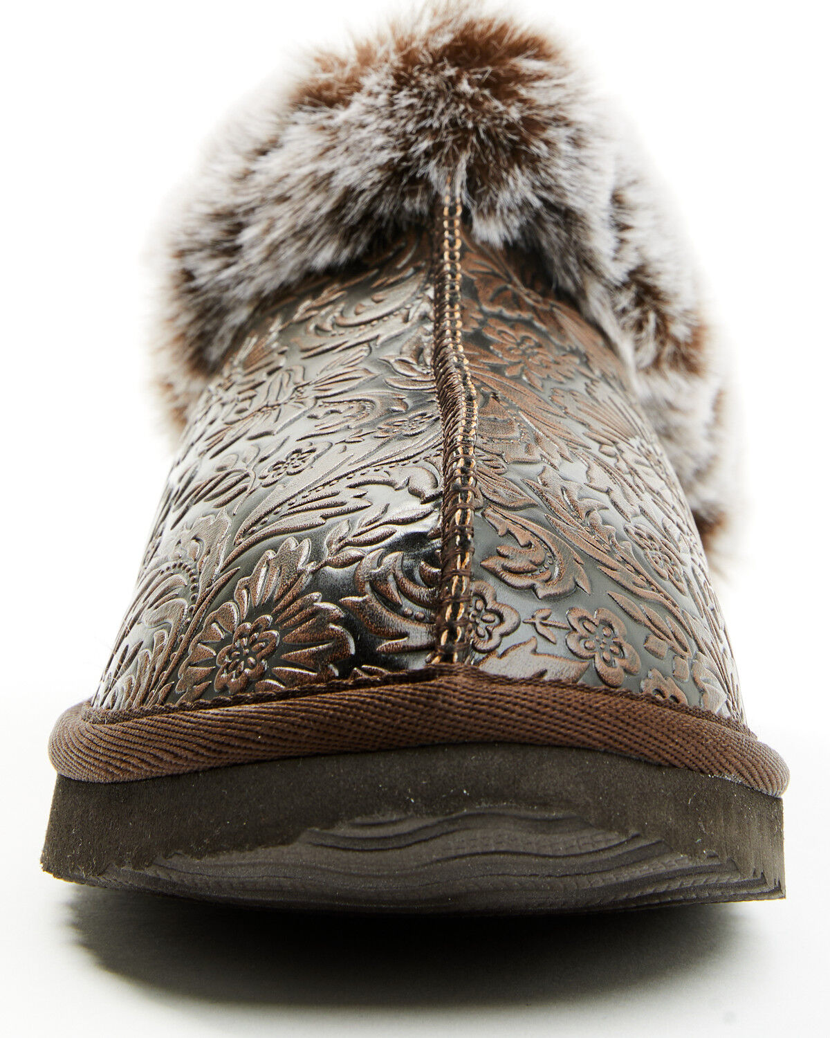 Image #4 - Very G Women's Lolly Embossed Slippers, Chocolate, hi-res