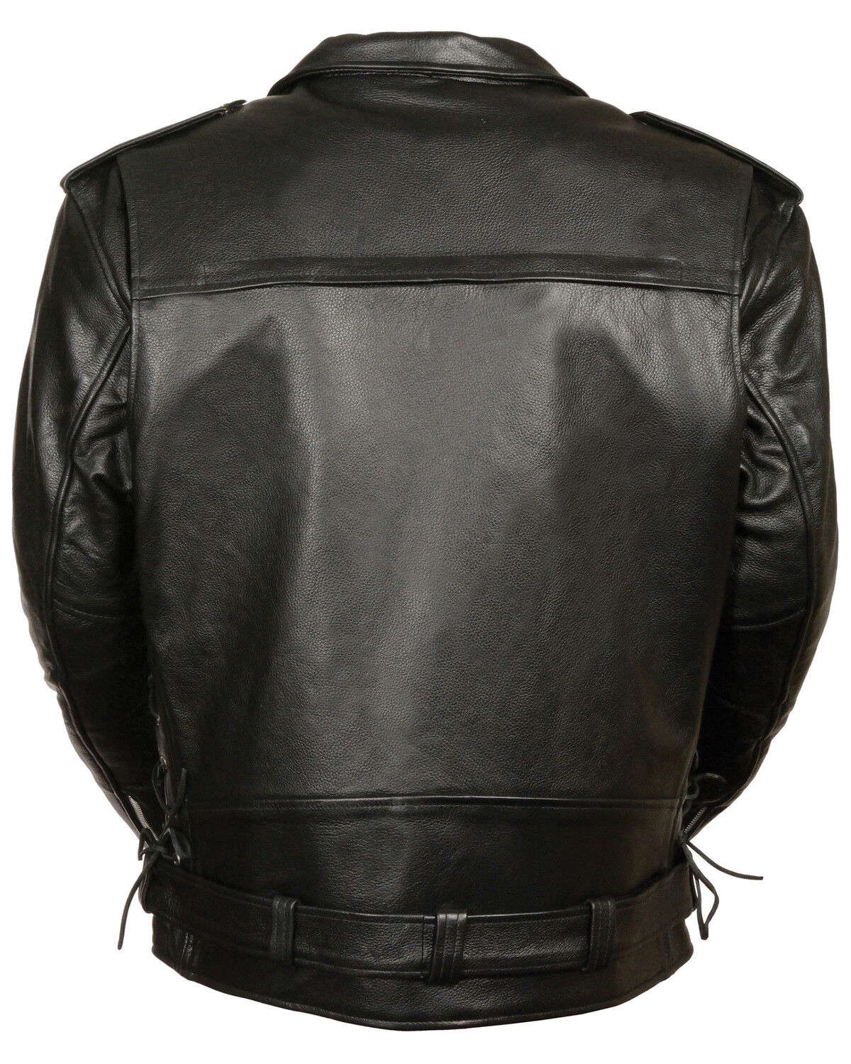 Image #2 - Milwaukee Leather Men's Black Vented Side Lace Leather Motorcycle Jacket, Black, hi-res