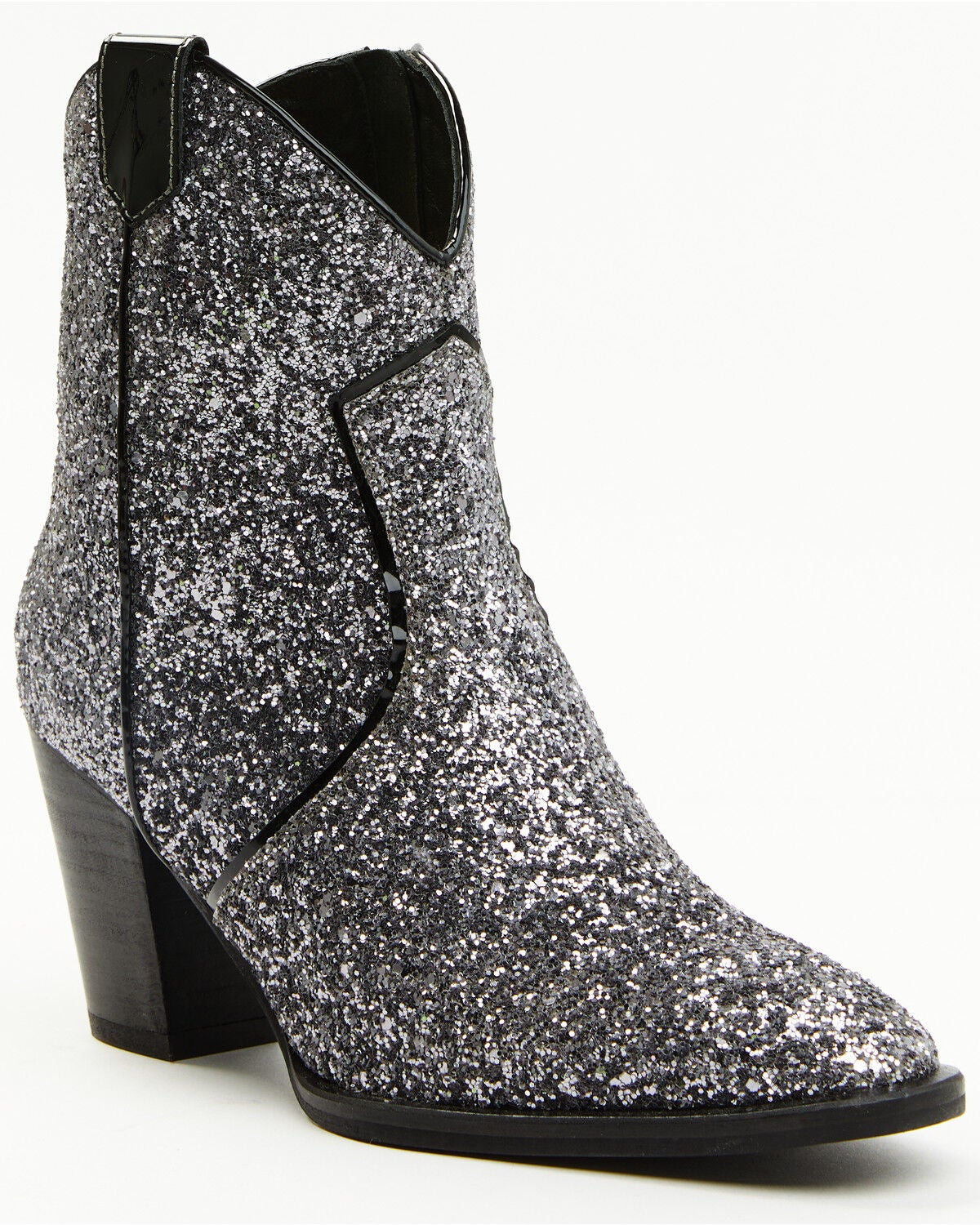 Idyllwind Women's Stop and Stare Western Booties - Round Toe, Silver, hi-res