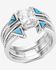 Image #1 - Montana Silversmiths Women's Skyline Stack Ring Set - 3 Piece, Silver, hi-res