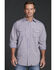 Cowboy Up Men's Plaid Snap Long Sleeve Western Shirt, Blue, hi-res
