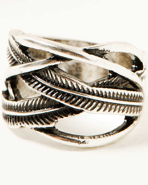 Image #3 - Shyanne Women's Southwestern Antique Cross Ring Set , Silver, hi-res