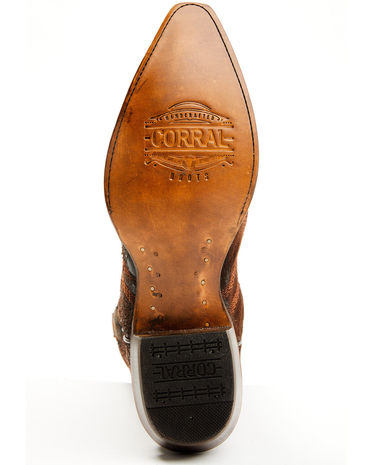 Image #7 - Corral Men's Overlay And Embroidered Western Boots - Snip Toe, Brown, hi-res