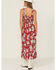 Image #4 - Cotton & Rye Women's Floral Print Midi Sundress, Red, hi-res