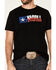 Rock & Roll Denim Men's Texas Flag Logo Graphic T-Shirt , Black, hi-res