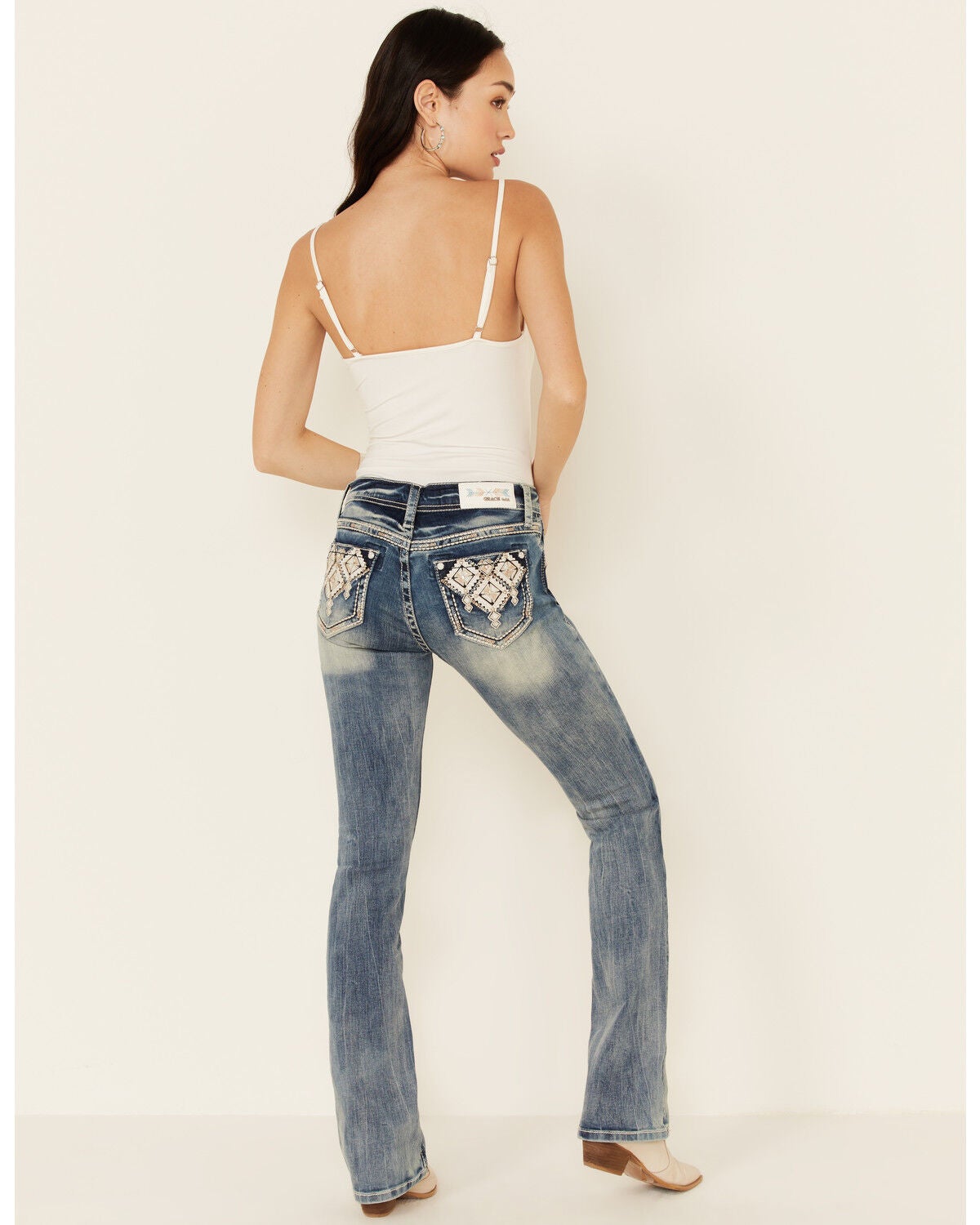 Diamond Border Bootcut Jeans | Sheplers