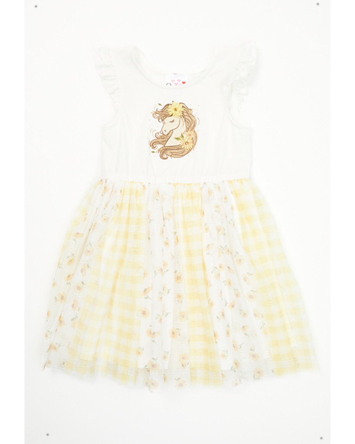 Image #1 - Sugar California Toddler Girls' Horse Prairie Dress, Yellow, hi-res