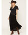 Image #1 - Shyanne Women's Sara High-Low Tiered Midi Skirt, Black, hi-res