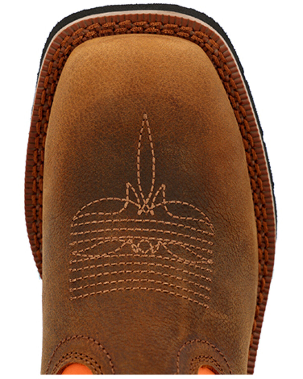 Image #6 - Rocky Boys' Monocrepe Western Boots - Broad Square Toe, Orange, hi-res