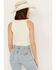 Rock & Roll Denim Women's Rib Corset Sleeveless Tank, Off White, hi-res