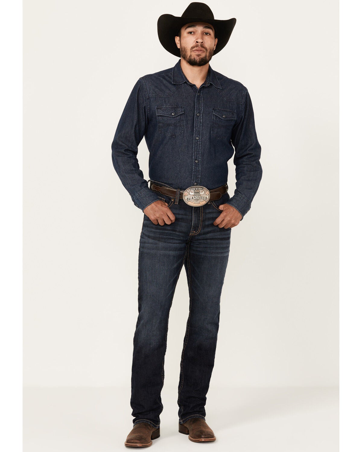 Image #1 - Cody James Men's Shadow Wash Jackson Slim Straight Stretch Denim Jeans, Dark Wash, hi-res