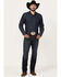 Image #1 - Cody James Men's Shadow Dark Wash Crinkled Slim Straight Stretch Denim Jeans , Dark Wash, hi-res