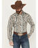 Image #1 - Rock & Roll Denim Men's Southwestern Striped Long Sleeve Snap Stretch Western Shirt, Black, hi-res