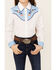 Image #3 - Ely Walker Girls' Embroidered Yoke Solid Long Sleeve Pearl Snap Western Shirt , White, hi-res
