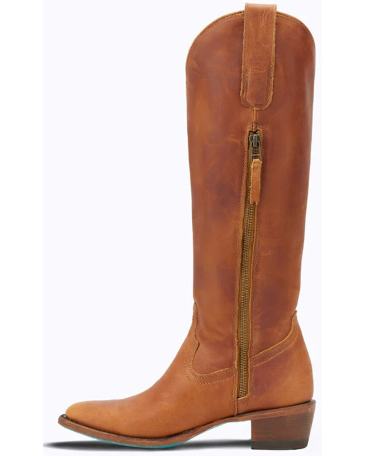 Image #3 - Lane Women's Plain Jane Tall Western Boots - Round Toe, Orange, hi-res