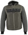 Image #1 - Milwaukee Leather Men's Leather Concealed Carry Vest with Reflective Skulls and Removeable Hoodie - 4X, Grey, hi-res