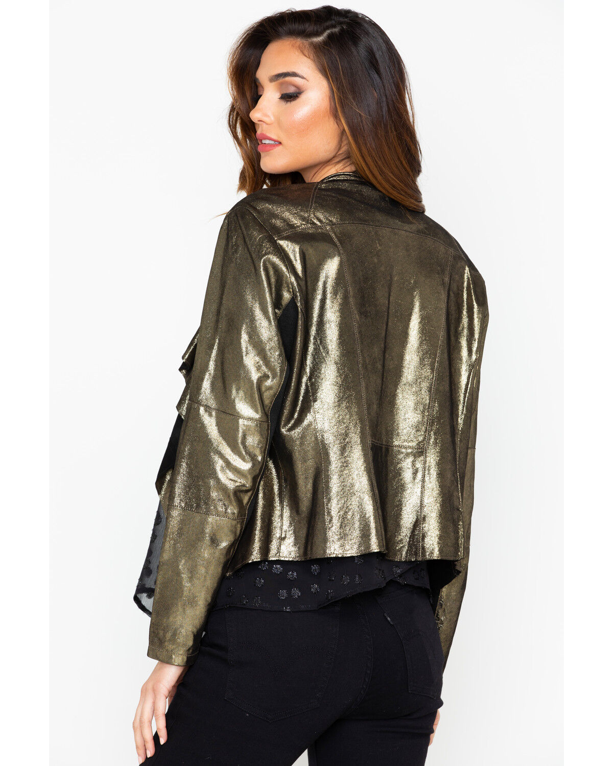Image #2 - Tasha Polizzi Women's Stardust Shrug Jacket, Bronze, hi-res