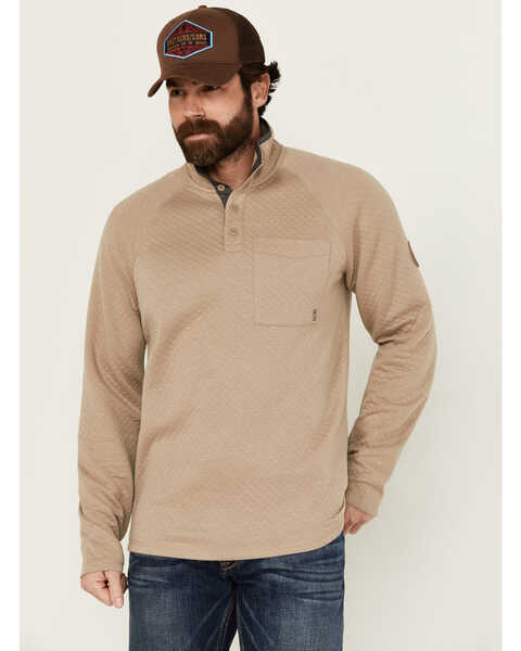 Brothers and Sons Men's Uinta Quilted Pullover , Taupe, hi-res