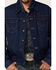 Wrangler Men's Unlined Denim Western Jacket - Tall , Indigo, hi-res