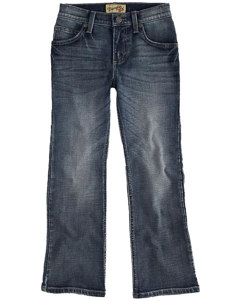 Wrangler Boys' 20X Cayuse Medium Wash Mid Rise Bootcut Jeans, Blue, hi-res