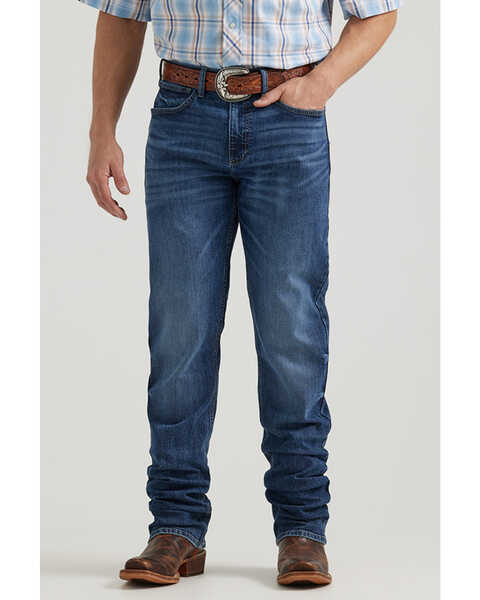 Image #1 - Wrangler 20X Men's Warren Medium Wash Slim Straight Stretch Denim Jeans , Medium Wash, hi-res