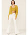 Image #4 - Callahan Women's Cable Lu Cardigan & Tank Set, Mustard, hi-res
