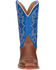 Image #4 - Justin Men's Tan Dayne Punchy Buckskin Leather Western Boot - Square Toe , Blue, hi-res