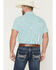 Image #4 - Rock & Roll Denim Men's TEK Core Southwestern Striped Short Sleeve Stretch Western Shirt, Turquoise, hi-res