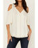 Image #3 - Shyanne Women's Short Sleeve Cold Shoulder Top, Cream, hi-res