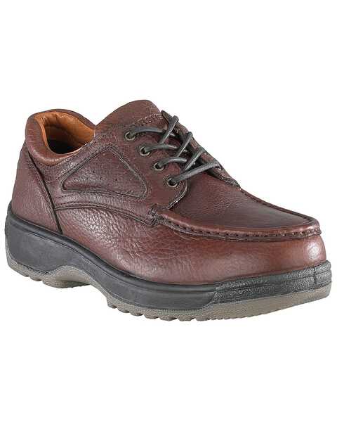 Image #1 - Florsheim Men's Compadre Lace-Up Oxford Shoes - Composite Toe, Brown, hi-res