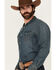 Image #2 - Cody James Men's Medium Wash Denim Long Sleeve Pearl Snap Western Shirt, Medium Wash, hi-res
