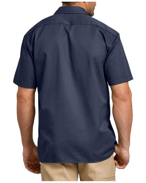 Image #3 - Dickies Men's Short Sleeve Twill Work Shirt - Big & Tall-Folded, Navy, hi-res