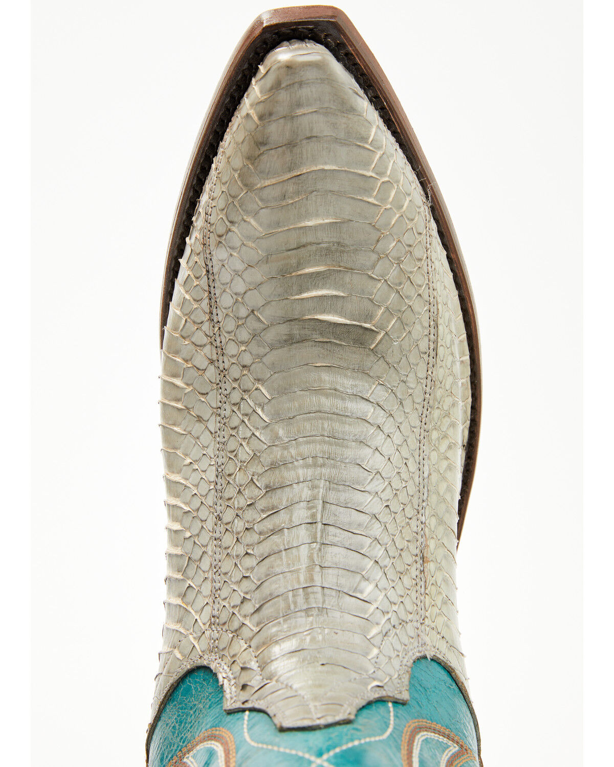 Image #6 - Dan Post Men's Exotic Snake Western Boots - Snip Toe, Grey, hi-res