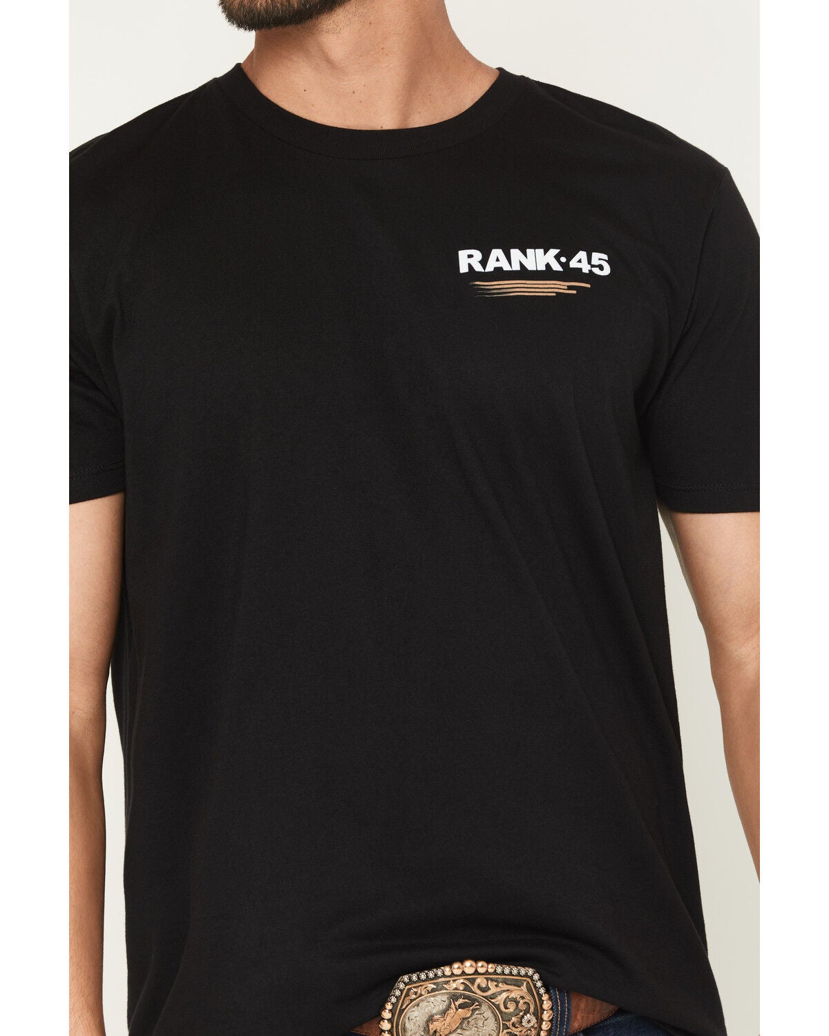 Image #4 - RANK 45&reg; Men's Bull Stampede Short Sleeve Graphic T-Shirt, Black, hi-res