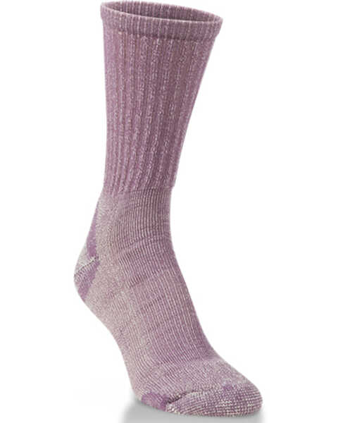 Crescent Sock Women's Light Outdoor Crew Socks, Lavender, hi-res