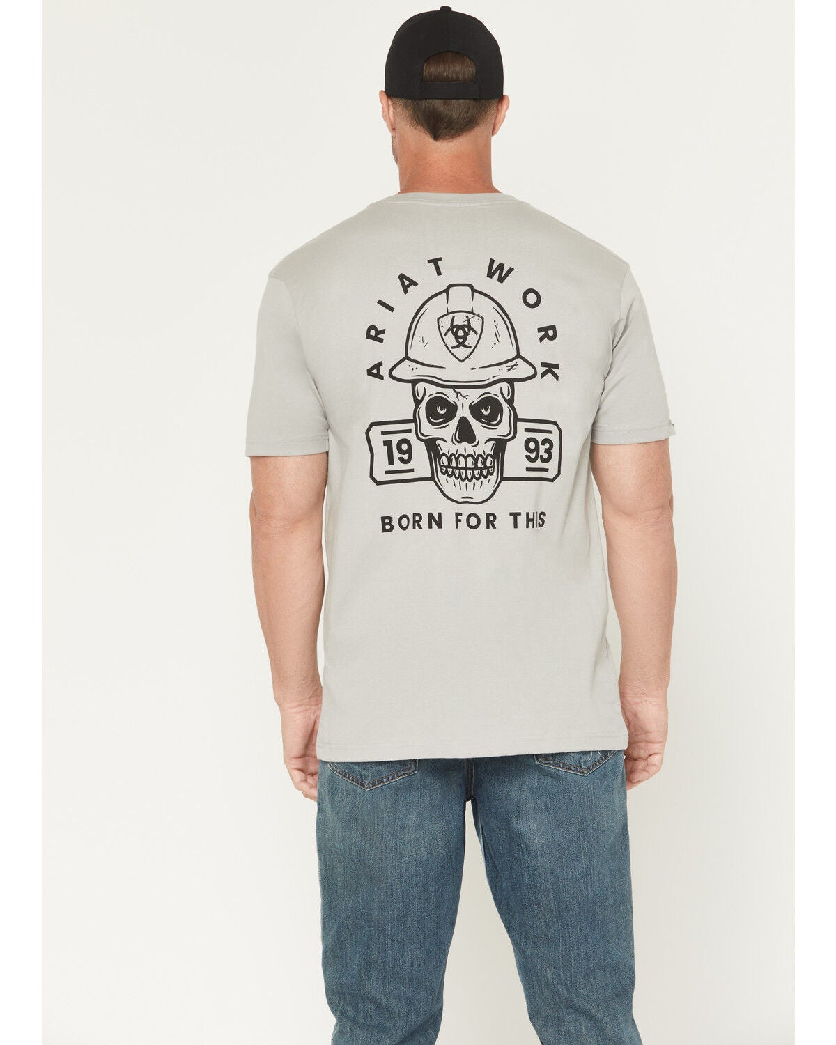 Image #1 - Ariat Men's Rebar Cotton Strong Hardhead Short Sleeve T-Shirt, Grey, hi-res