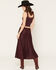 Image #3 - Idyllwind Women's Rita Satin and Lace Midi Skirt, Wine, hi-res