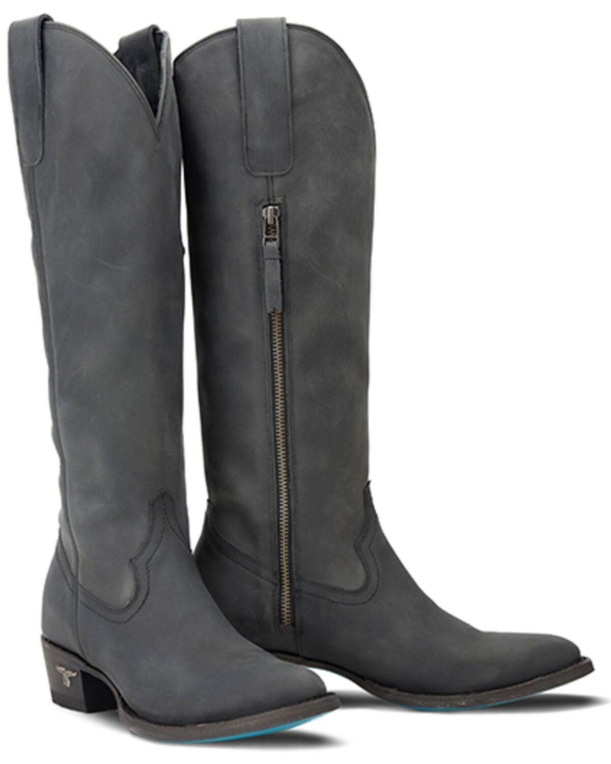 Lane Women's Plain Jane Tall Western Boots - Round Toe, Black, hi-res