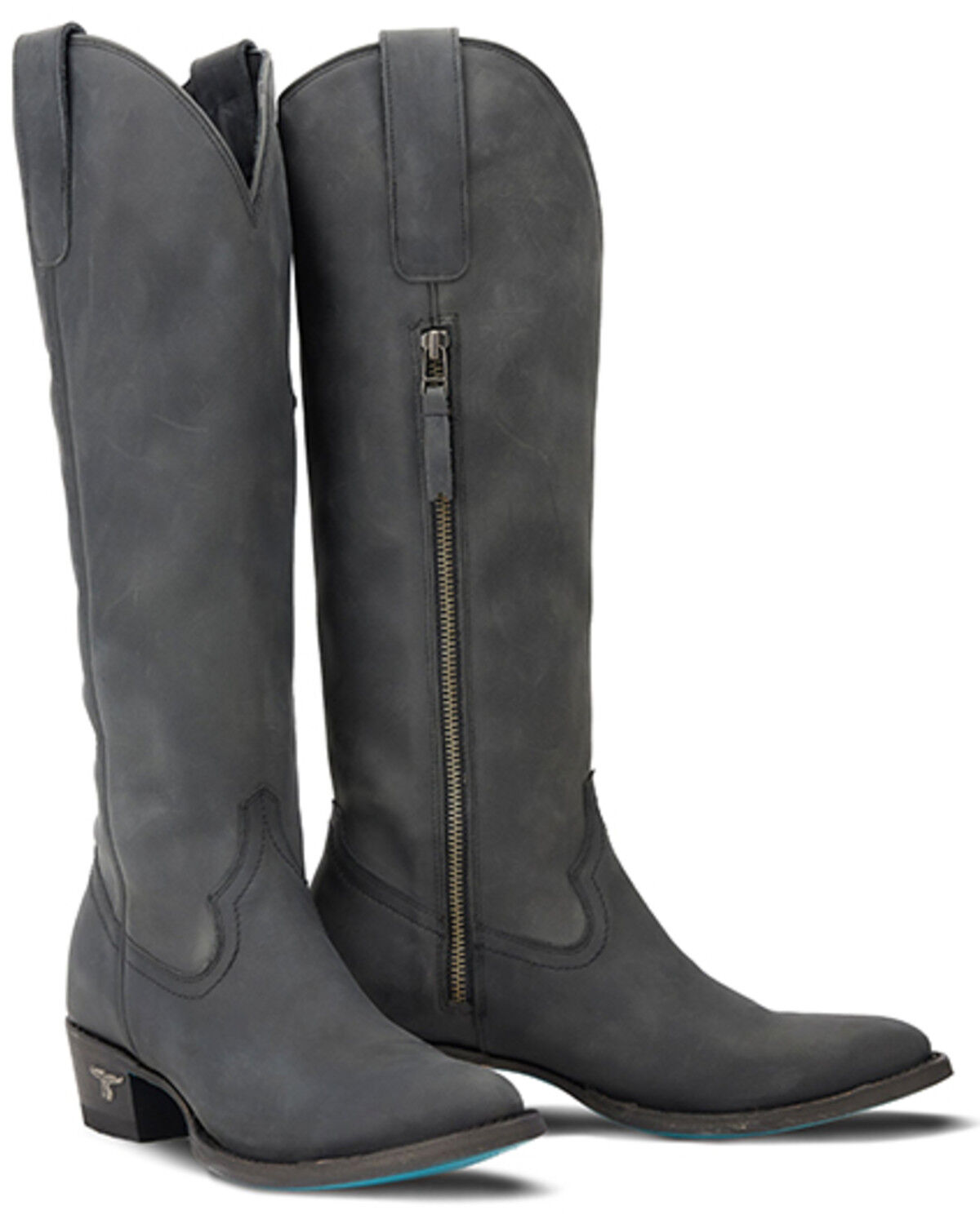 Image #1 - Lane Women's Plain Jane Tall Western Boots - Round Toe, Black, hi-res