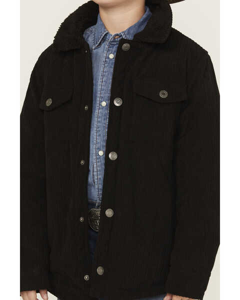 Image #3 - Urban Republic Little Boys' Sherpa Lined Corduroy Shirt Jacket , Black, hi-res